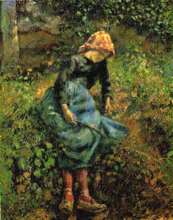 The Shepherdess - Young Peasant Girl with a Stick, 1881