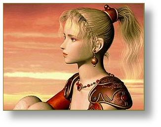 A rendered pic of a contemplative Terra