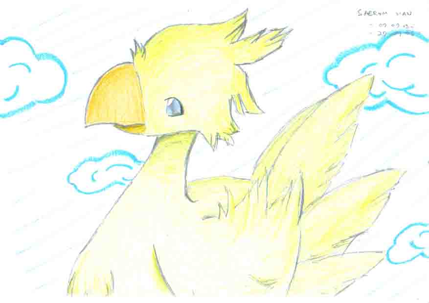 Chocobo in color drawn by ME :P 