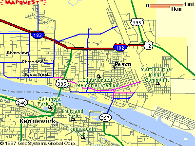 Pasco Bike Route Map