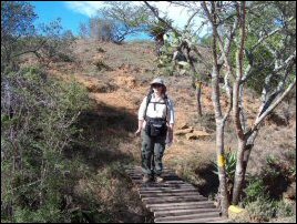 Barbara hiking
