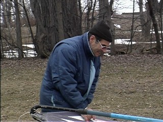 Steve getting ready for the day