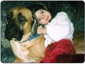 Peaches and friend before adoption