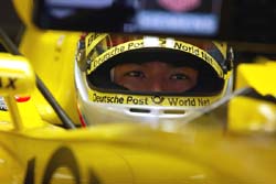 Sato in the cockpit 