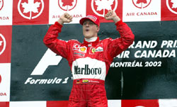 Schumacher on track 