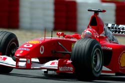 Schumacher on track 