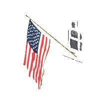 Flag from window