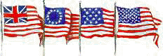 various american flags