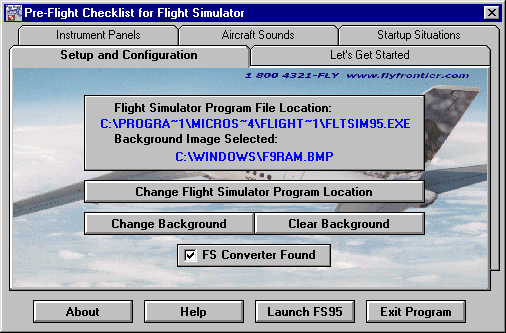 Setup and Configuration Screen