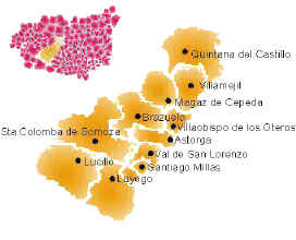 mapa de la maragatera