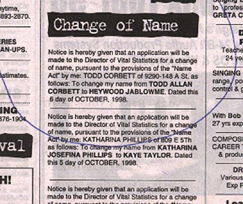 Name Change