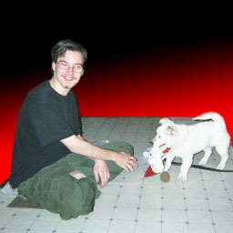 Fireborne hanging out with Man's Best Friend.
