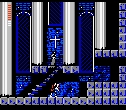 Inside the church you'll find a cross that Nintendo didn't censor