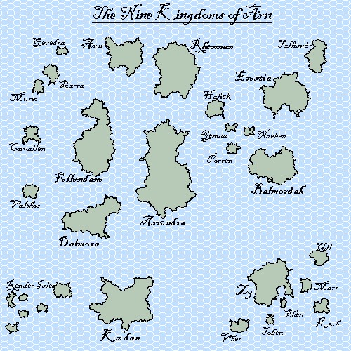 Map of the Nine Kingdoms of Arn