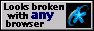 Looks broken with any browser