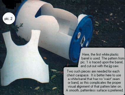 The first cut-out produces the main chest pattern. Go to Pic. 3