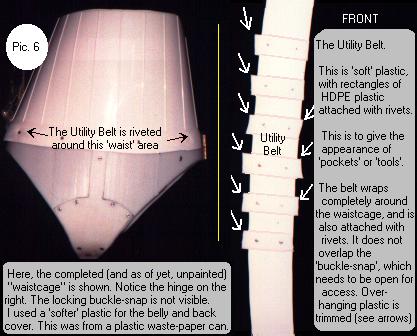 The softer plastic is used for the belly & back cover, attached with rivets. go to Pic. 7