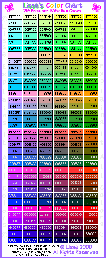 Lissa's Colorchart