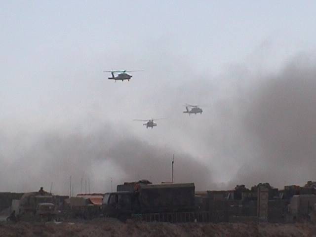 Choppers on the Horizon (photograph by Joe Brown).  Click for a larger view.