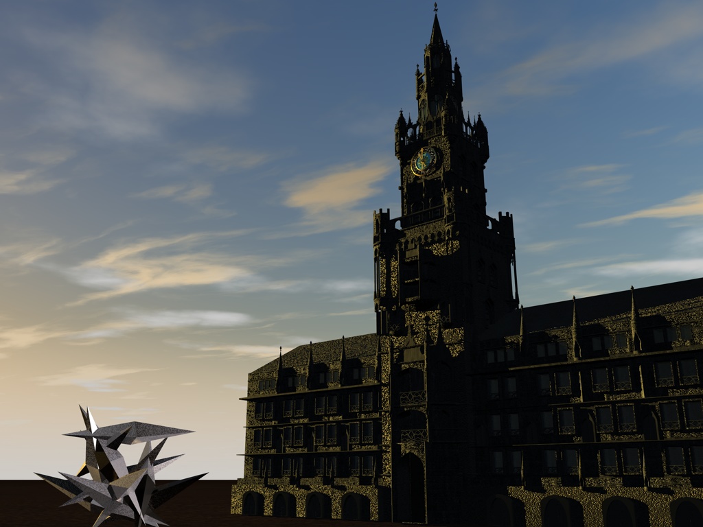 3D work of a castle fantasized to be in Germany