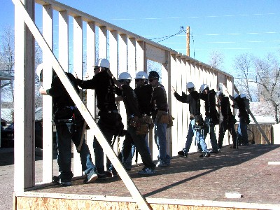 Canon City High School Boys Erect Wall. Jan 23,2009!