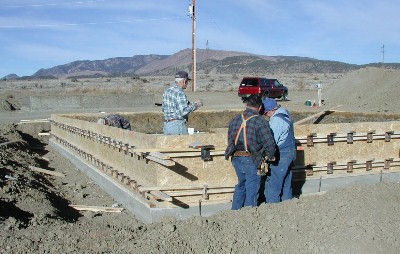 Stem wall forms in place for lot 842