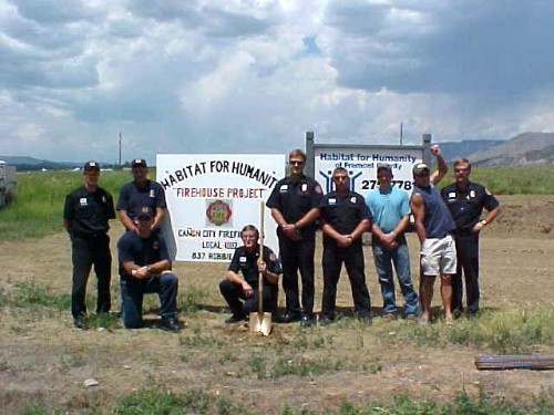 Firefighter who volunteered to build the Baumann's house