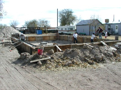 Stem Walls Poured Nov 4, 2001