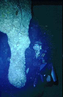 diving the Blue Hole / foto by Hans-Joerg Lange