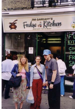 Claire and Sarah, accompanied by a young man who appears to have taken a fancy to their sweet ways...