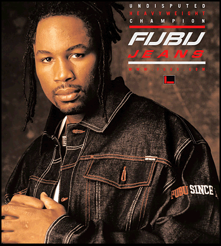 Lenox Lewis in FUBU Jean Suit