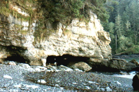 People at the cave entrance