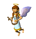 Picture of a angel playing a harp