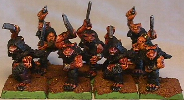 Thugees appear as if from mid-air, closing rapidly on their prey.