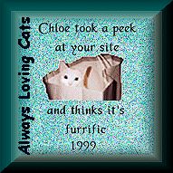 Chloe's Always Loving Cats Award