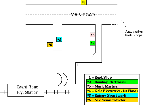 Map of Lamington Road for Robotics parts