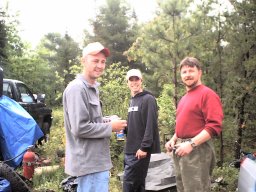 Mark (art/video) Joe (pit crew) and Dennis (builder and driver)