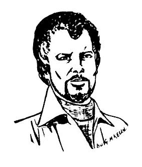 Self-portrait from The Newaeon Newsletter, 
Volume IV, Number 1, Vernal Equinox 1985 E.V.