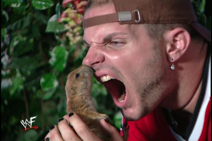 Jeff Hardy and his prairie dog, Witty
