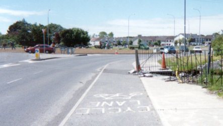 "Cycle lane" at Terryland Roundabout