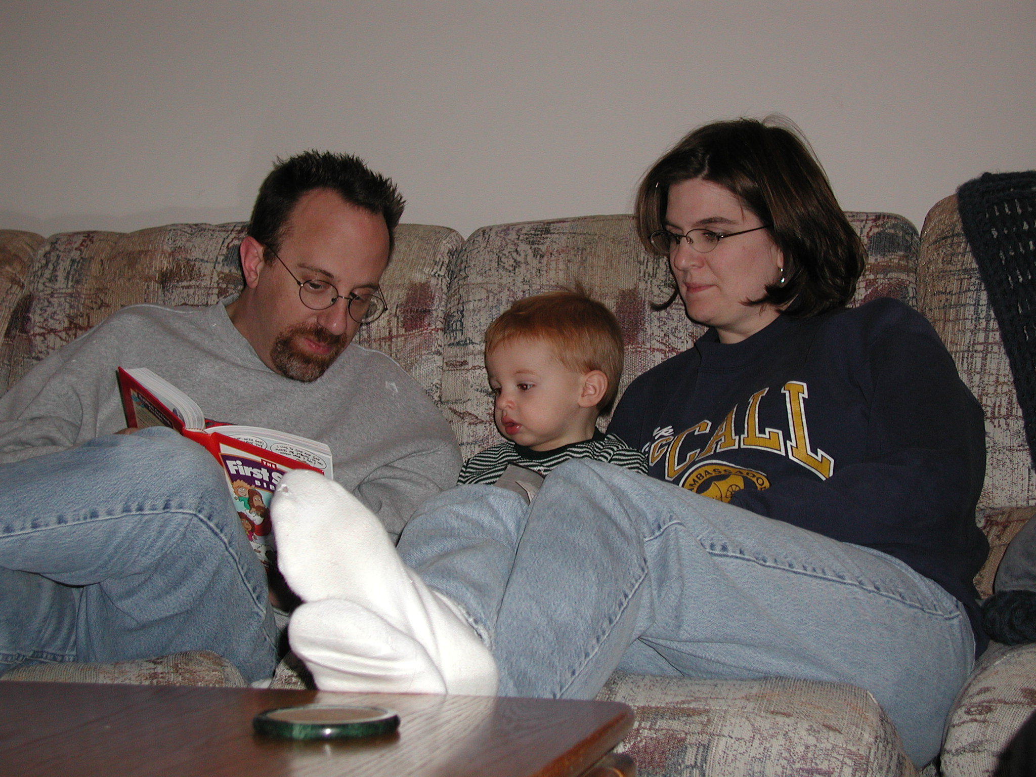 reading the Bible on Christmas Eve