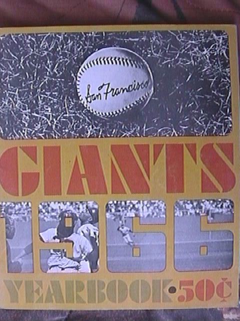 1966 san francisco giants baseball game yearbook