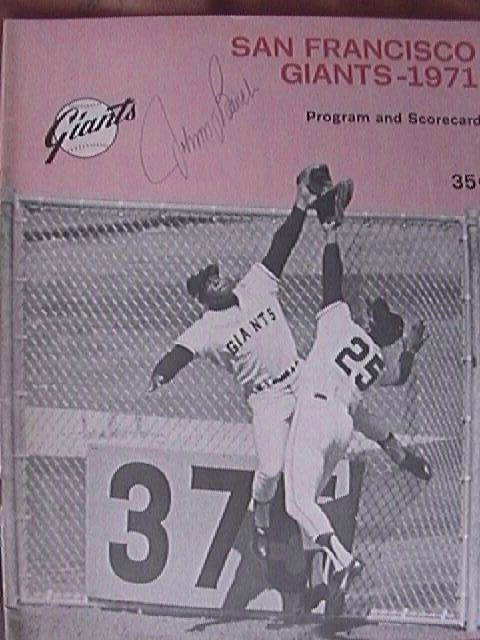 1971 san francisco giants game program