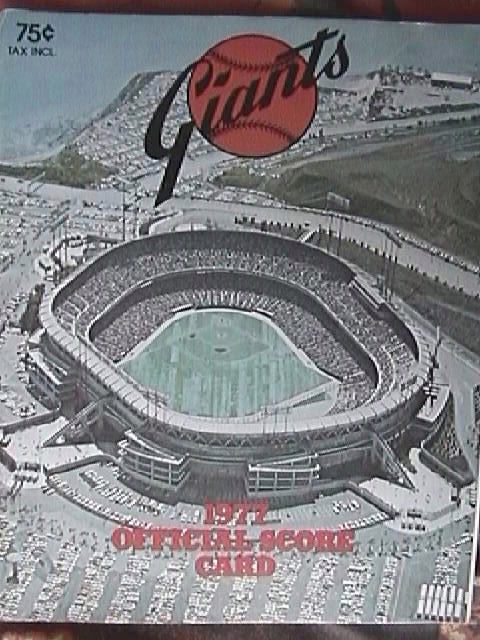 1977 san francisco giants baseball game program