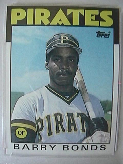 barry bonds 1986 topps traded baseball card