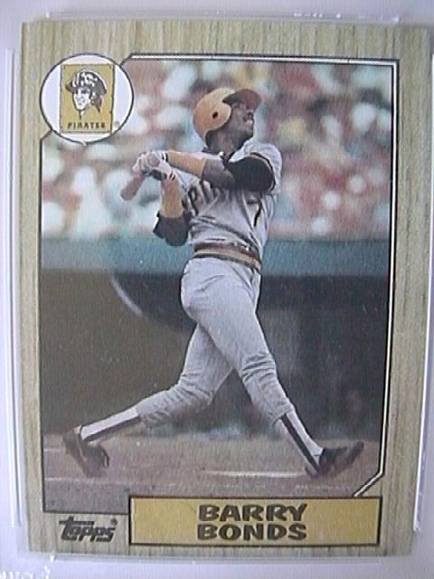 barry bonds 1987 topps baseball card