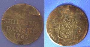 1 Skilling, K�benhavn coin