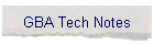 GBA Tech Notes