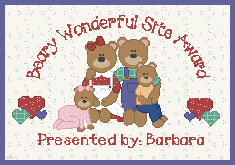Barbara's beary wonderful award