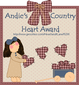 Andie's Country Heart Award